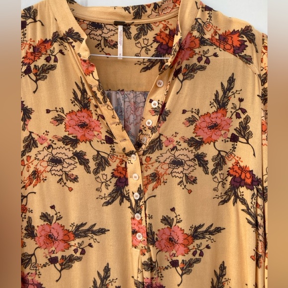 Free People Easy Girl Printed Top Sunshine Combo M - Picture 7 of 13